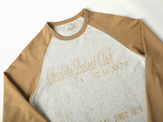 “Expired Patent Club” Raglan Sleeve T-shirt