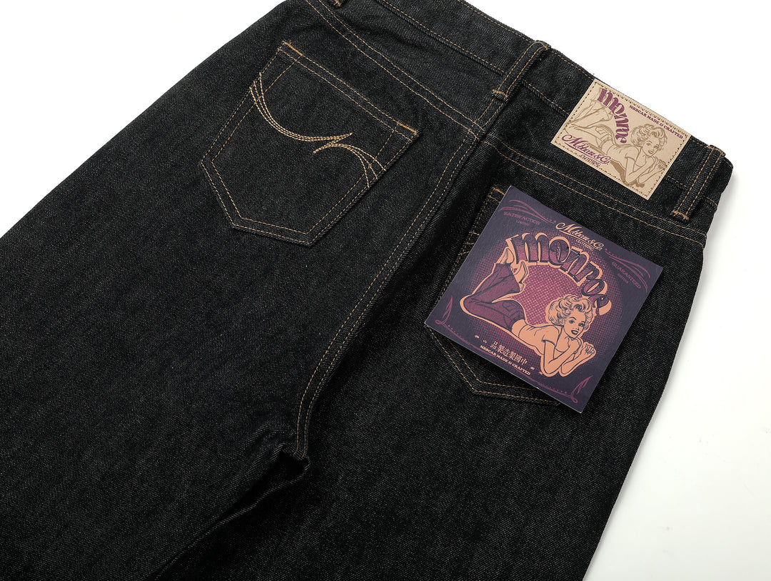 15oz Monroe II Flared jeans-Black Indigo
