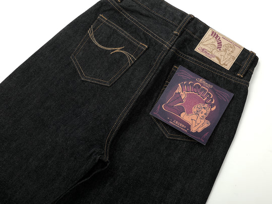 15oz Monroe II Flared jeans-Black Indigo