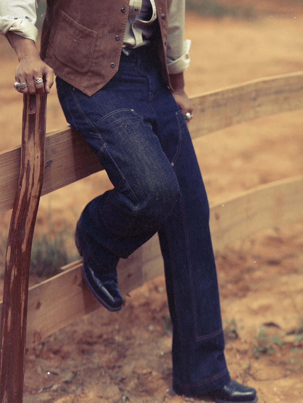 16.4 OZ Western Logger Wide-Leg jeans