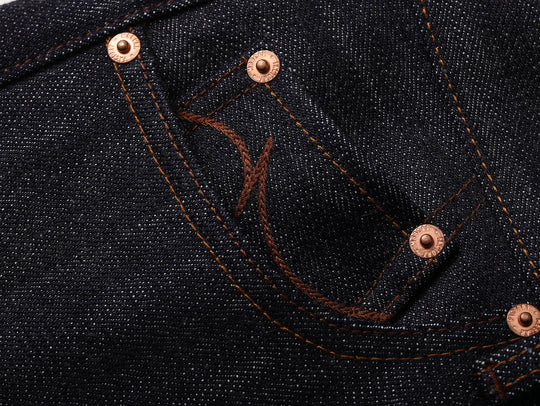 22OZ Selvedge 702 Tapered jeans-Desized