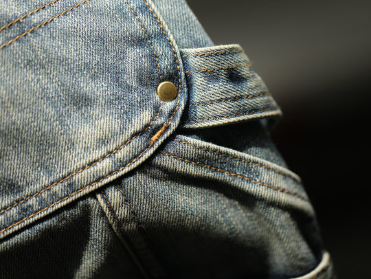 Washed Double Knee B01 Lumberjack Denim Flare Jeans
