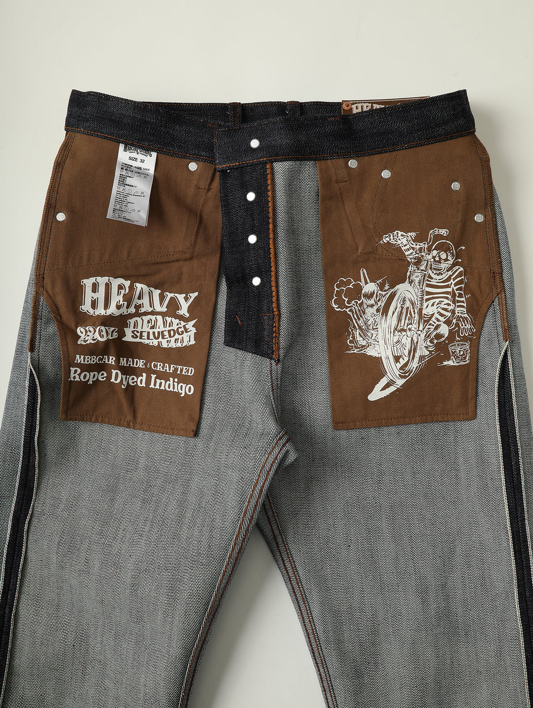 22OZ Selvedge 702 Tapered jeans-Desized