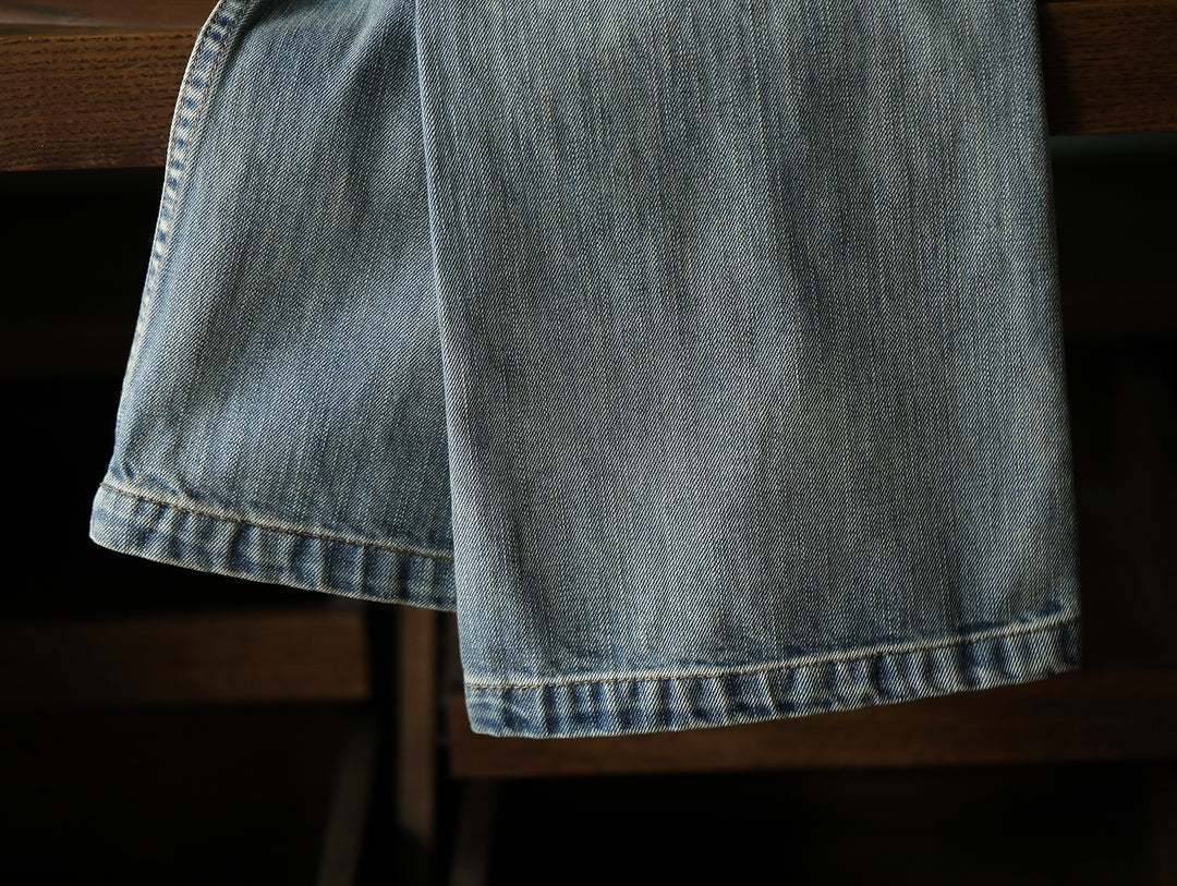Washed Double Knee B01 Lumberjack Denim Flare Jeans
