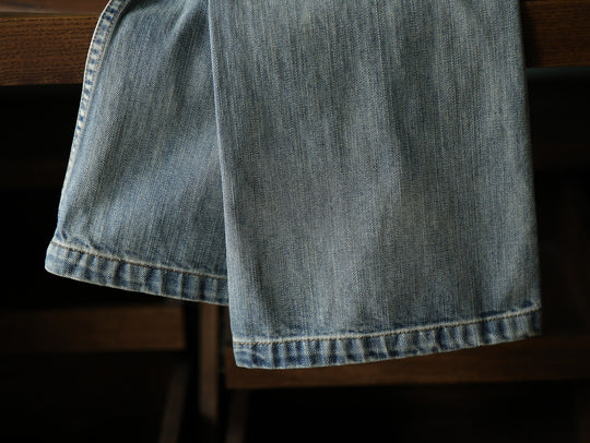 Washed Double Knee B01 Lumberjack Denim Flare Jeans
