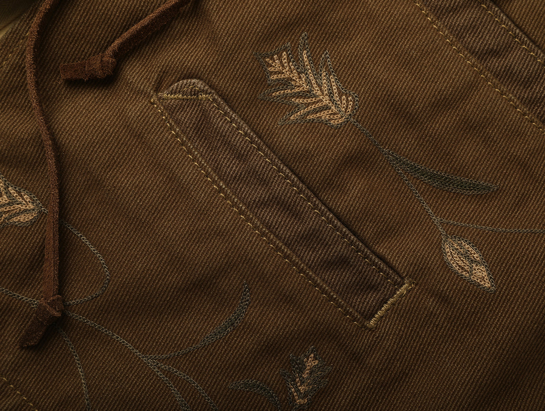 Western Series Shawl-Collar Embroidered Vest