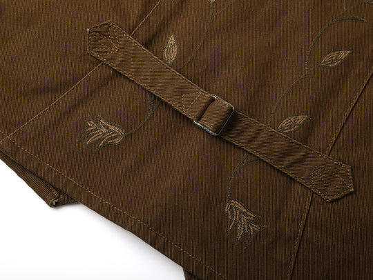 Western Series Shawl-Collar Embroidered Vest
