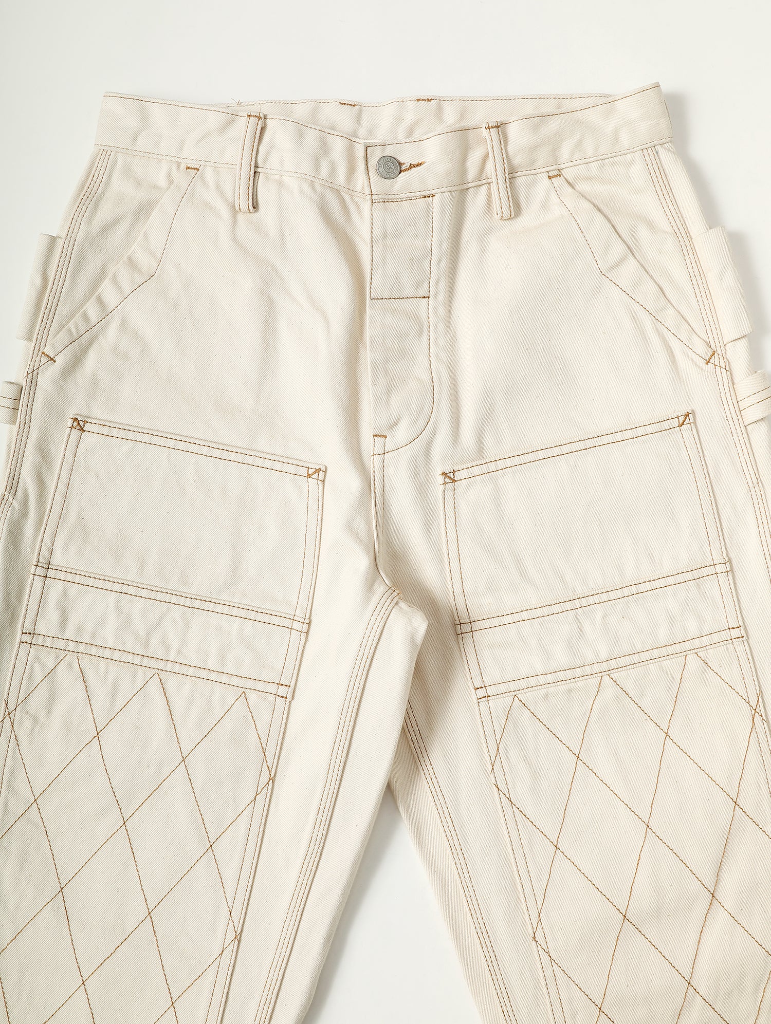 Double Knee Riding White jeans|MBBCAR|menswear