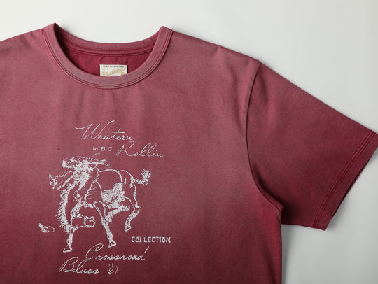 Western Series Sun-Faded Washed Racing T-shirt