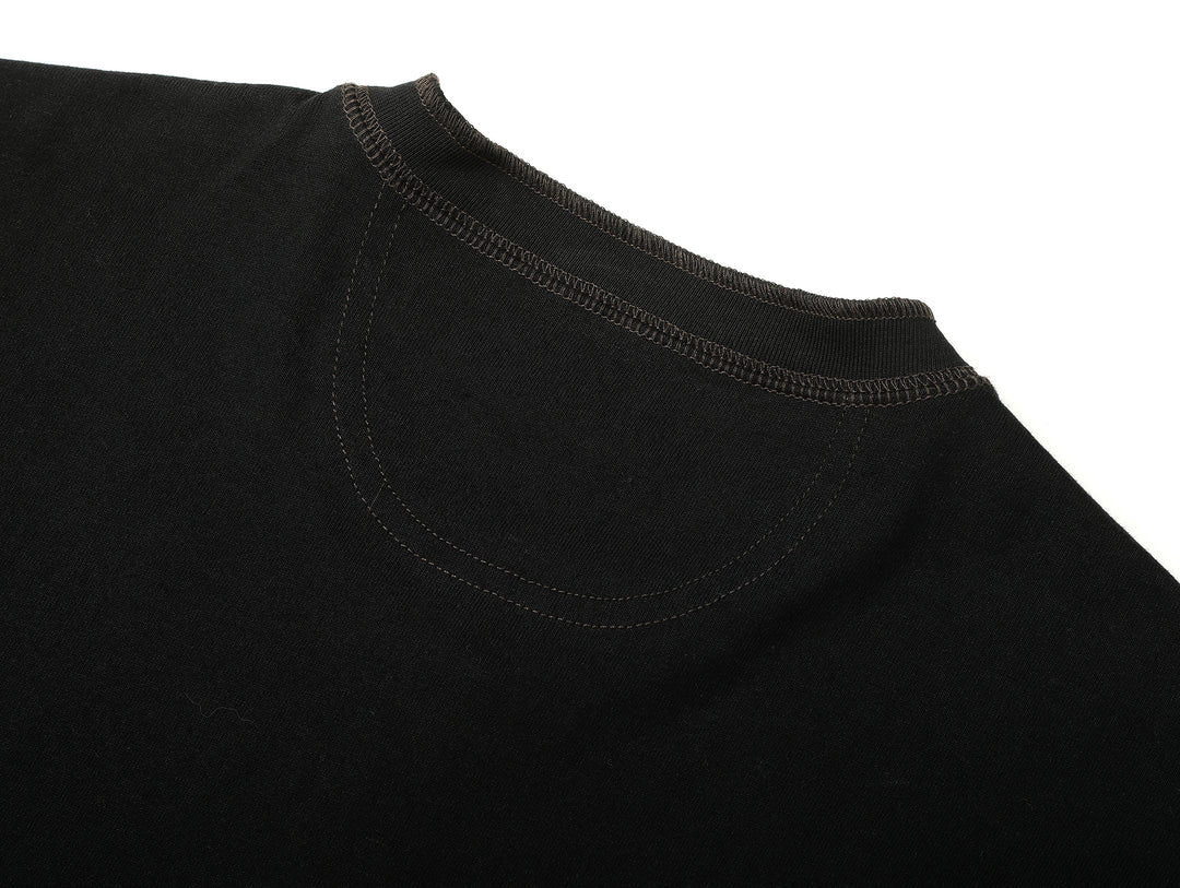 Western Series Embroidered Bib-front Henley shirt-White