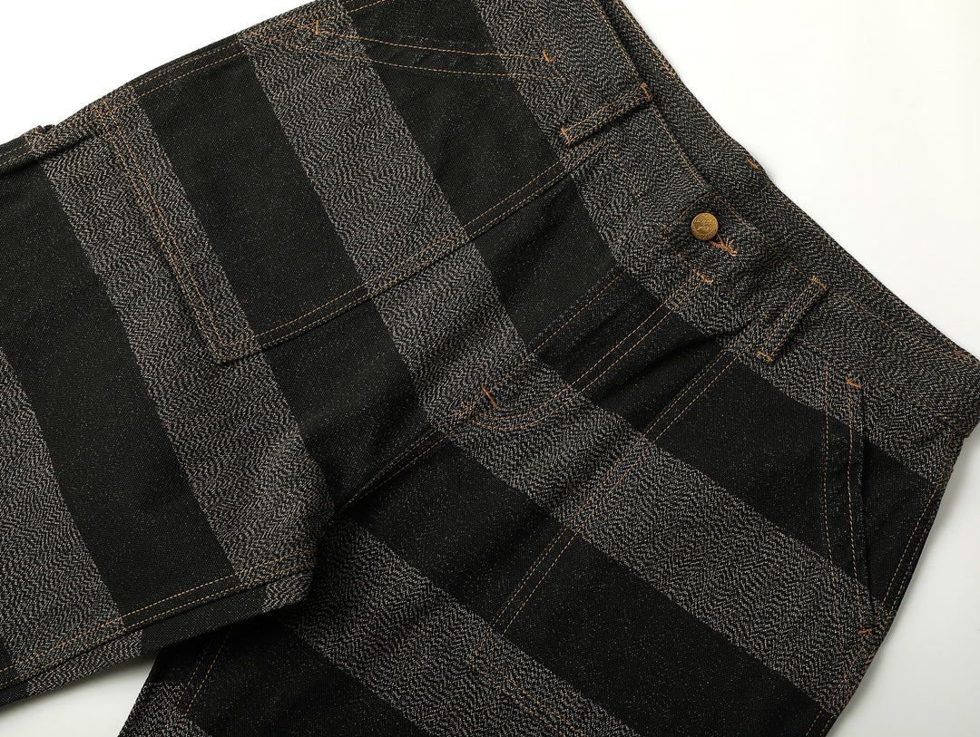 Salt-and-Pepper Selvedge Trim Prison jeans