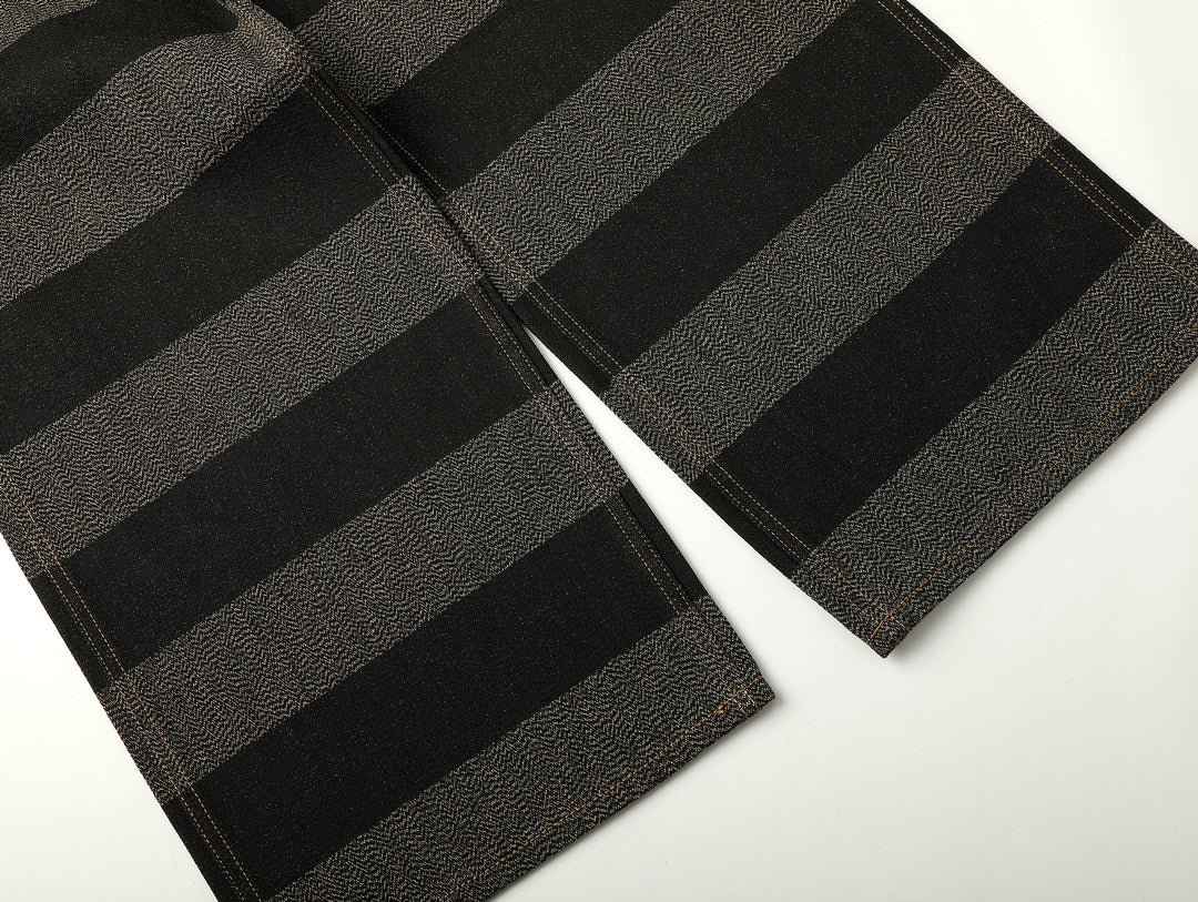 Salt-and-Pepper Selvedge Trim Prison jeans