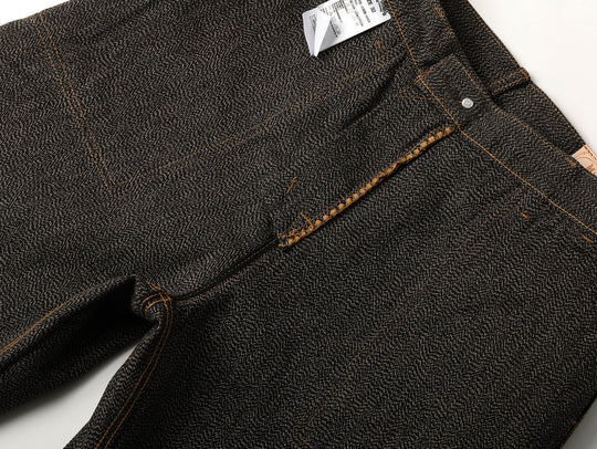 Salt-and-Pepper Selvedge Trim Prison jeans