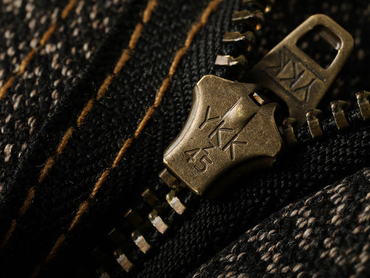 Salt-and-Pepper Selvedge Trim Prison jeans