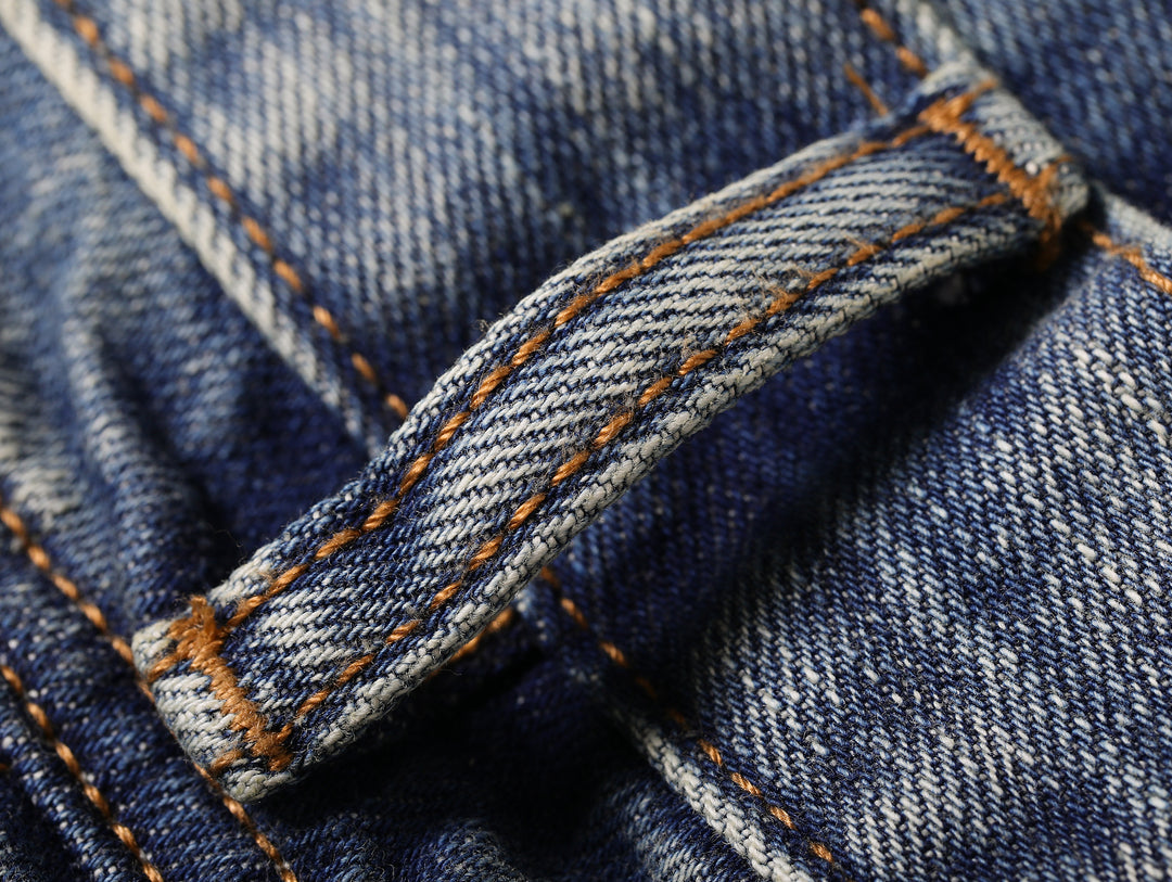 Western Logger Wide-Leg jeans-Washed Distressed