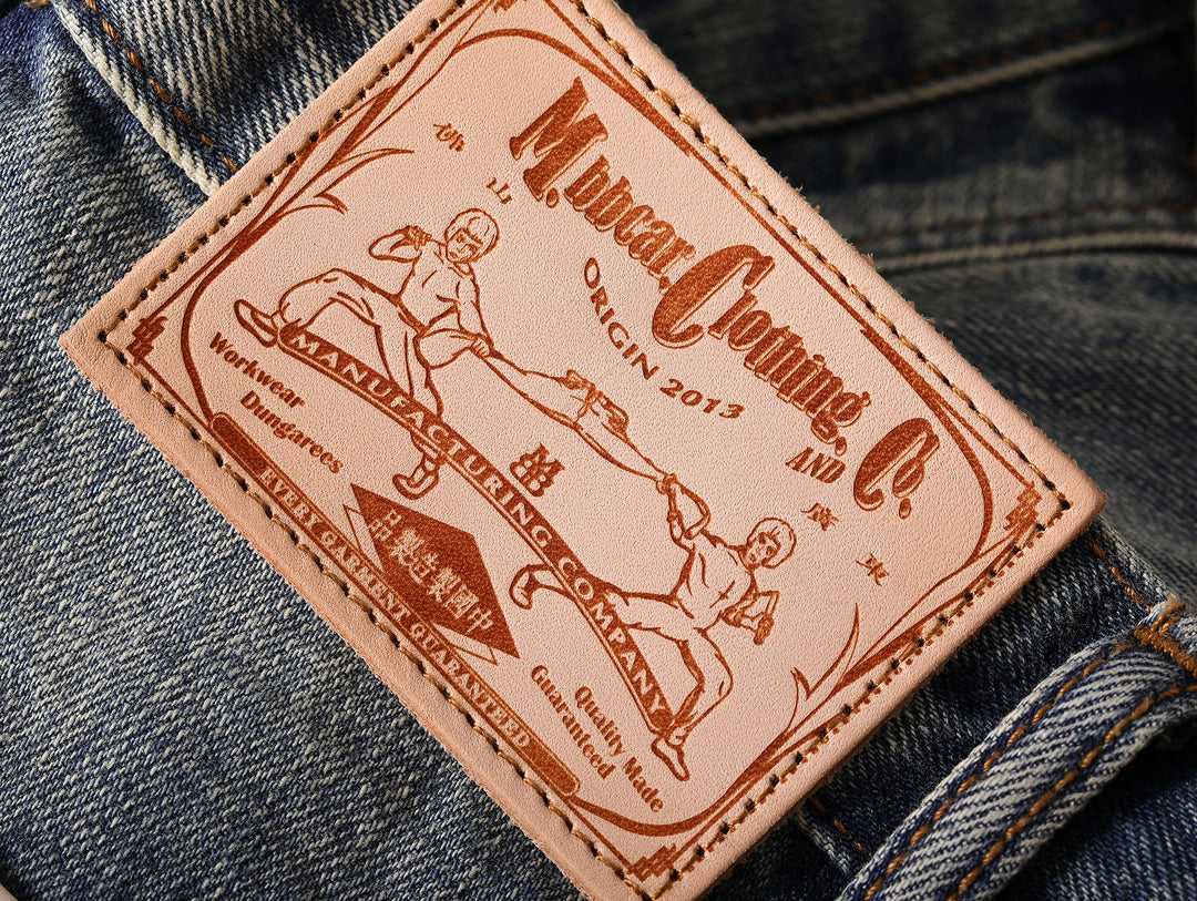 Western Logger Wide-Leg jeans-Washed Distressed