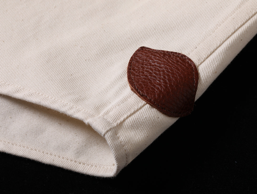 Mvc&Co. White Denim Couching Embroidery Shirt