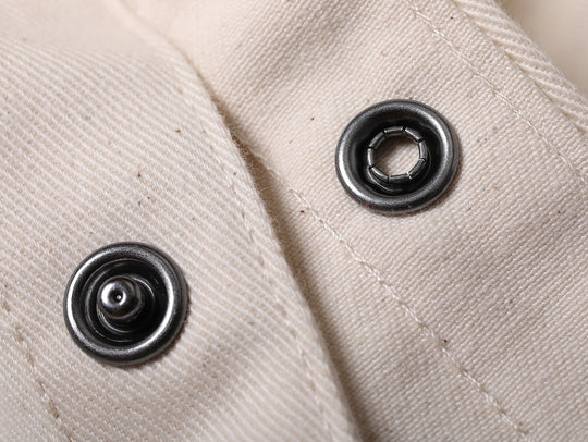 Mvc&Co. White Denim Couching Embroidery Shirt