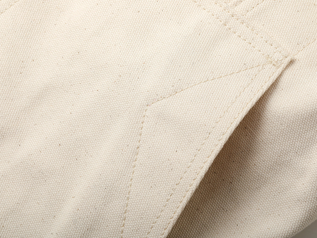 Natural Cottonseed Selvedge Canvas Wool-Blend Lined Cruiser Jacket