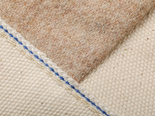 Natural Cottonseed Selvedge Canvas Wool-Blend Lined Cruiser Jacket