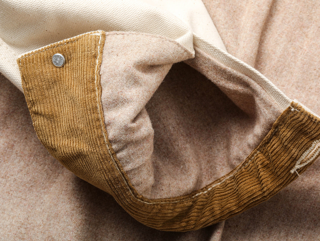 Natural Cottonseed Selvedge Canvas Wool-Blend Lined Cruiser Jacket