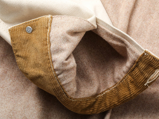 Natural Cottonseed Selvedge Canvas Wool-Blend Lined Cruiser Jacket
