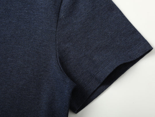 Blue Heather T-shirt-Dark blue