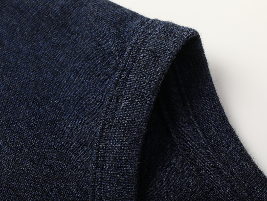 Blue Heather T-shirt-Dark blue