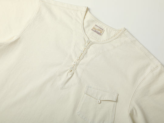 Fabric Loop Button Henley T-shirt