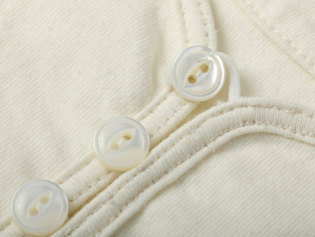 Fabric Loop Button Henley T-shirt