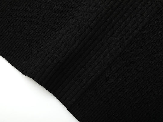 Motorcycle-Style Striped Sport Sweater