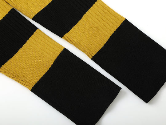 Motorcycle-Style Striped Sport Sweater