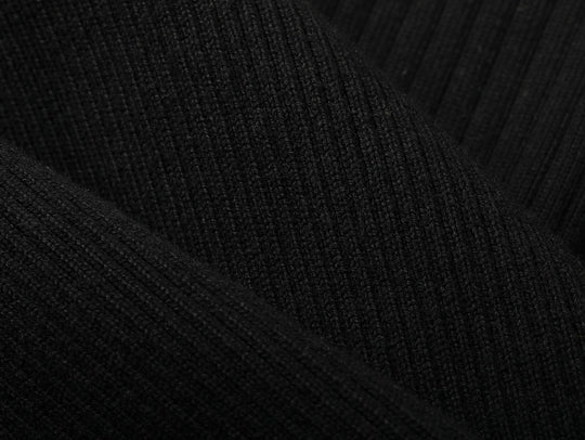 Motorcycle-Style Striped Sport Sweater