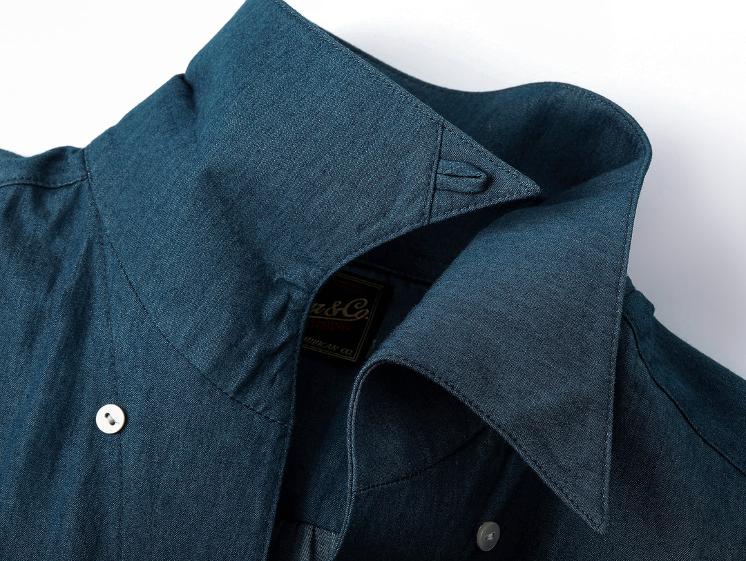 Riviera One-Piece Collar Denim Shirt