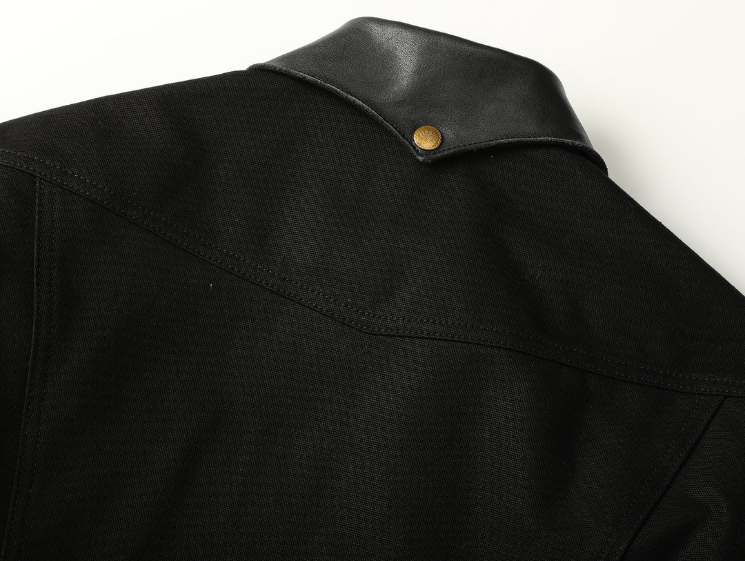 Mackinaw Wool Canvas Cruiser jacket-Black