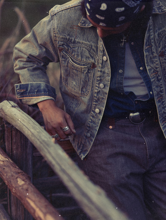 Western Series Mud-Dyed Washed Western Riders Jacket