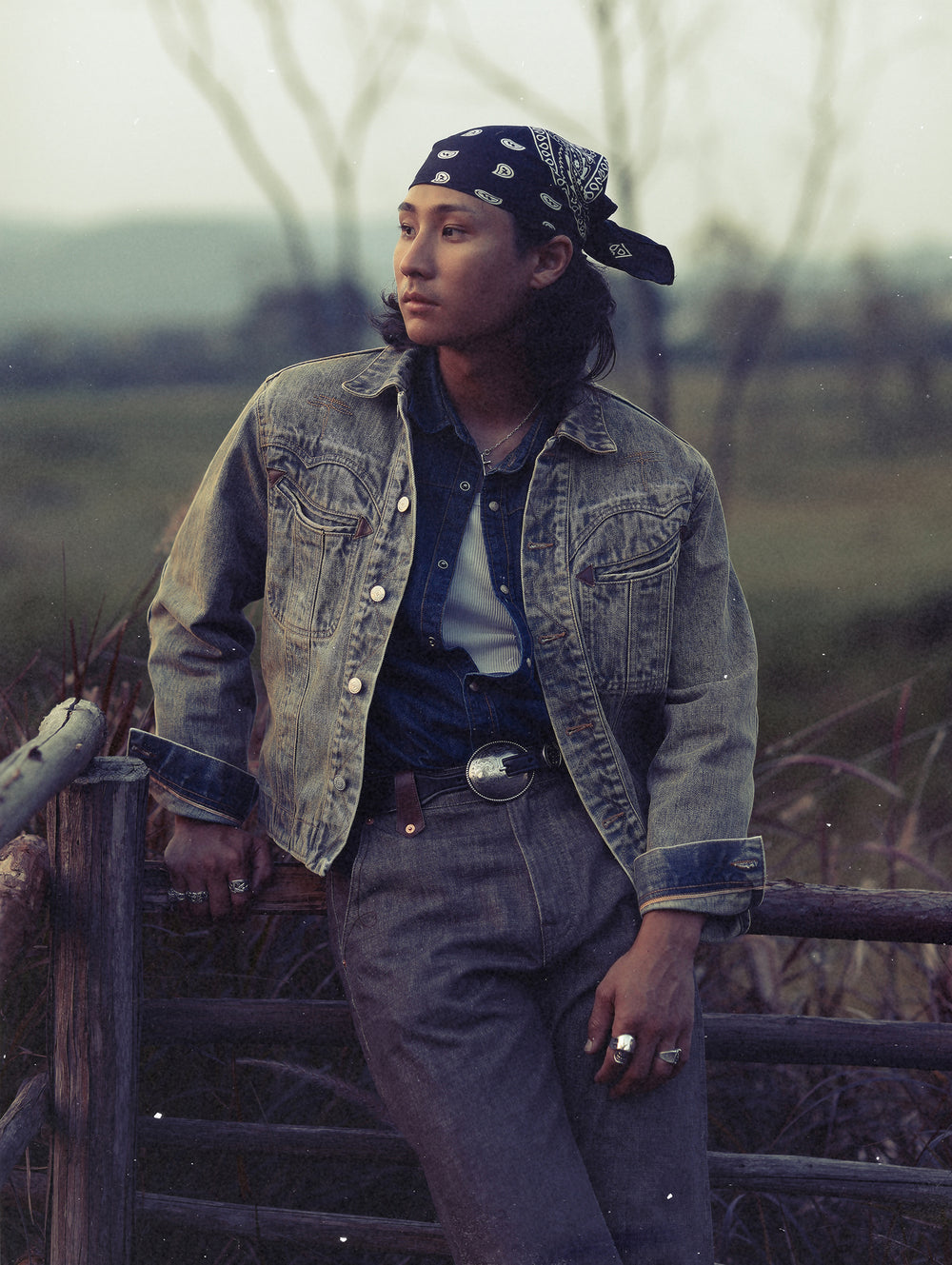 Western Series Mud-Dyed Washed Western Riders Jacket