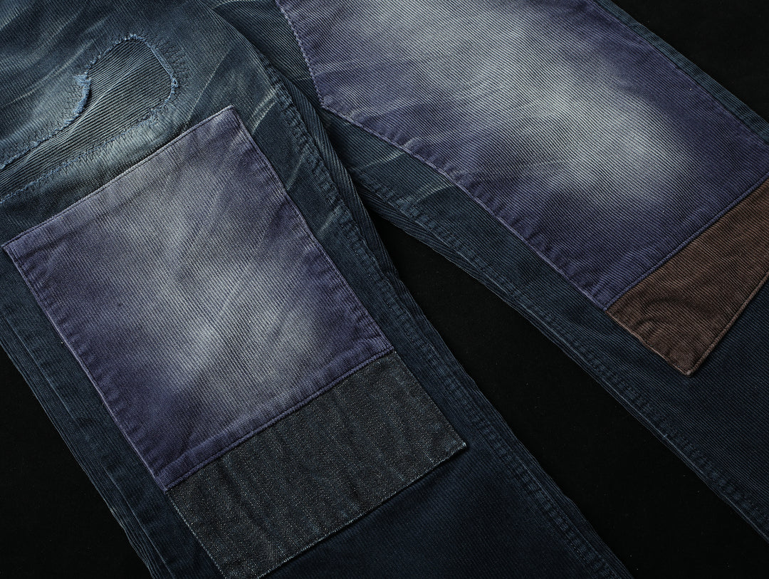 Mvc&Co. 717# Patchwork corduroy wide-leg pants