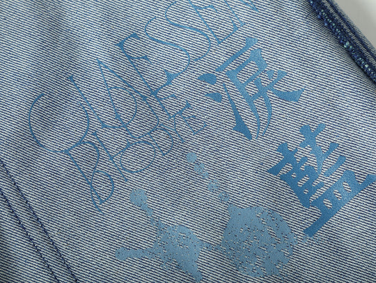 Claessen™ Blue "Planetary Tears Blue" Straight-Leg Fatigue jeans