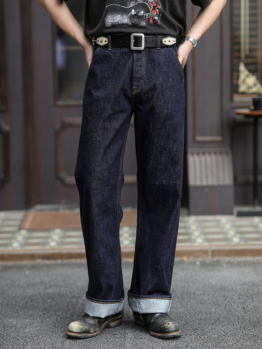 16.5OZ Classic Wide-Leg jeans
