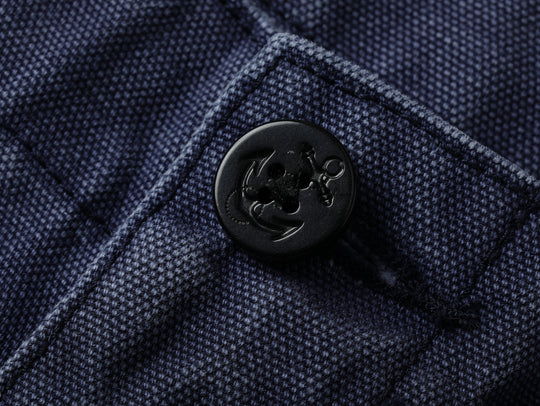 French Work Style Blue Fatigue Trousers