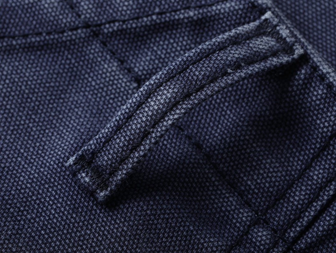 French Work Style Blue Fatigue Trousers