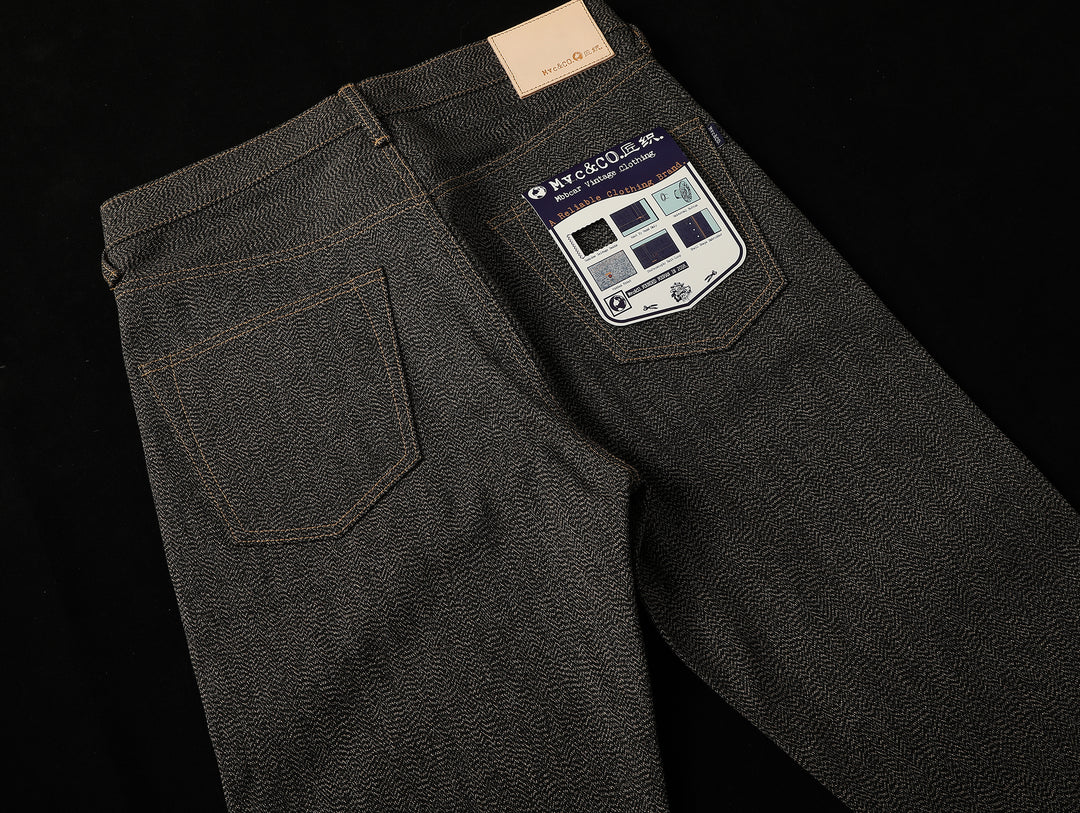 Mvc&Co. 719# Salt-and-Pepper Straight-Fit jeans