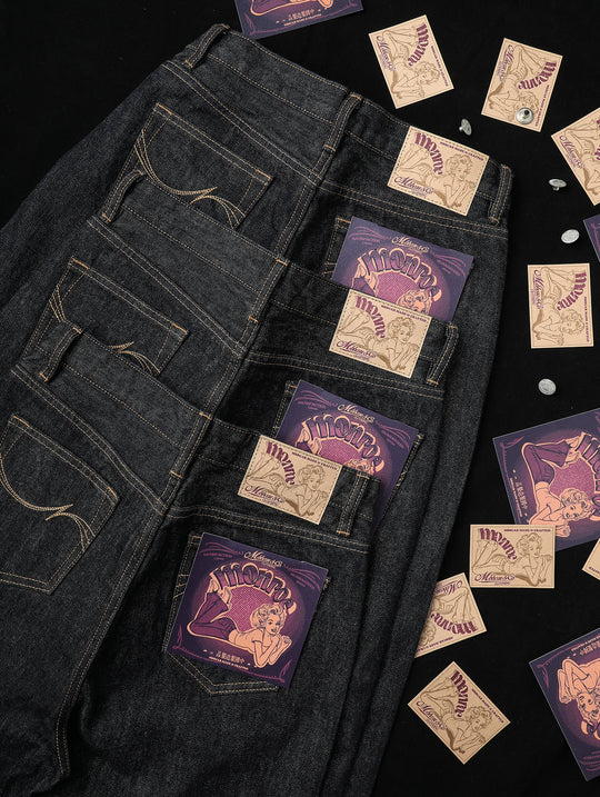 15oz Monroe II Flared jeans-Black Indigo