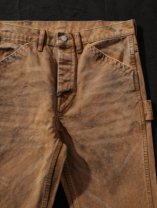 Dirty Wash Overdyed Distressed Straight-Fit Logger jeans