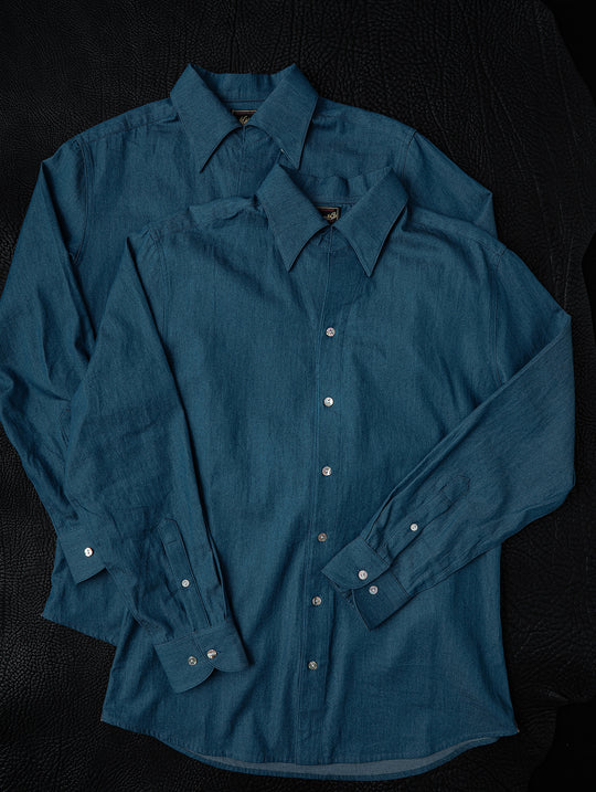 Riviera One-Piece Collar Denim Shirt