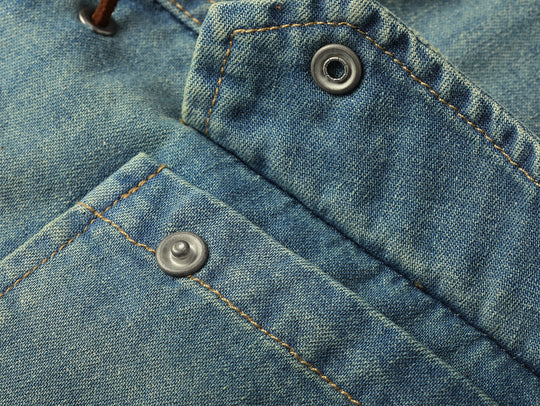 Western Series Denim Lace-Up Western shirt