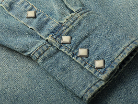 Western Series Denim Lace-Up Western shirt