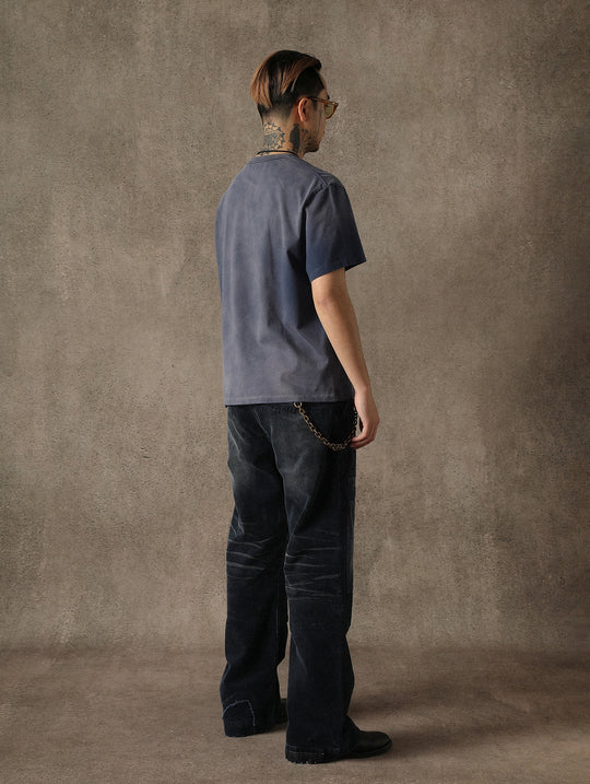 Mvc&Co. 717# Patchwork corduroy wide-leg pants