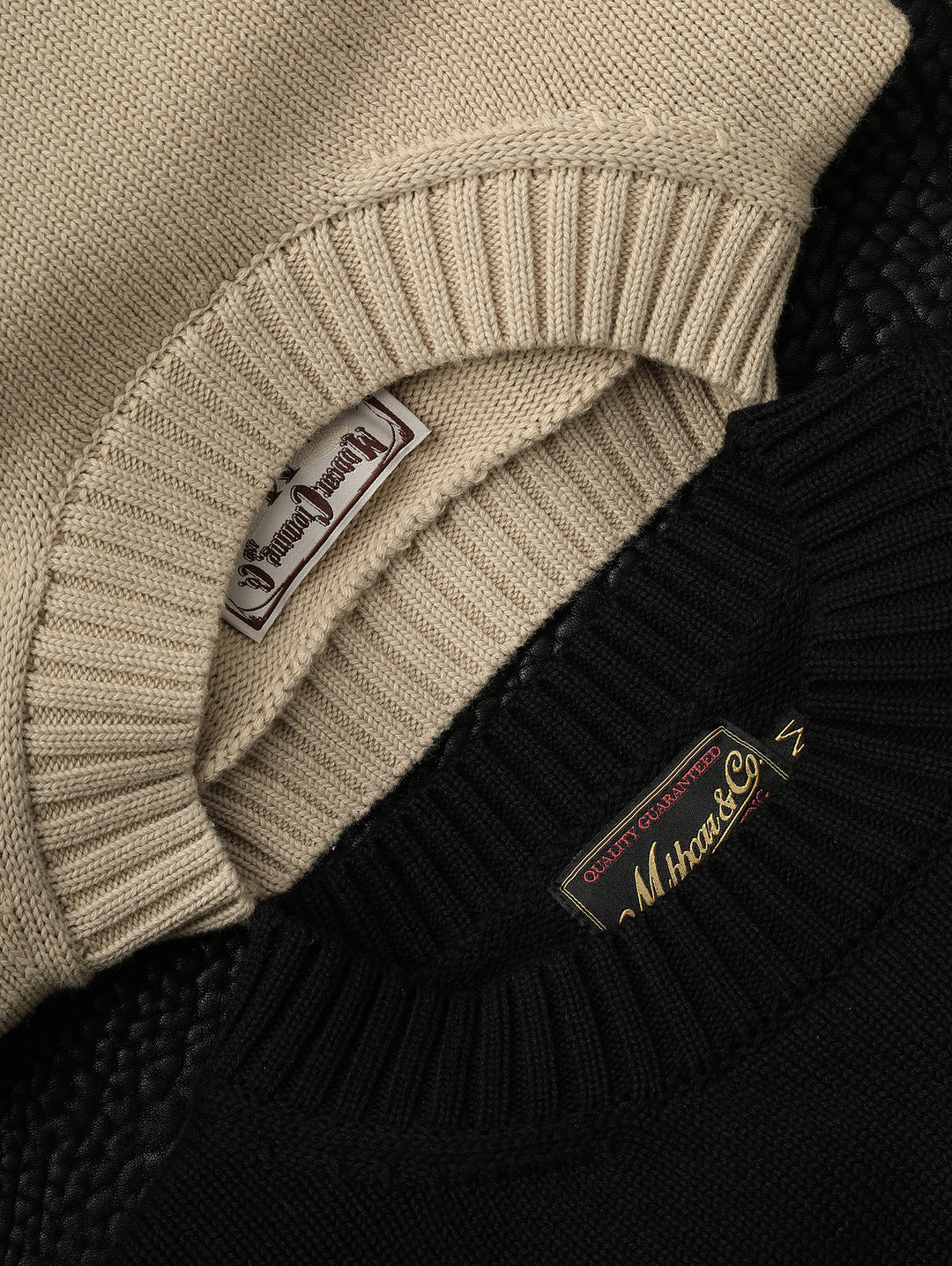 Ivy-Style Crewneck Sport Sweater-Apricot